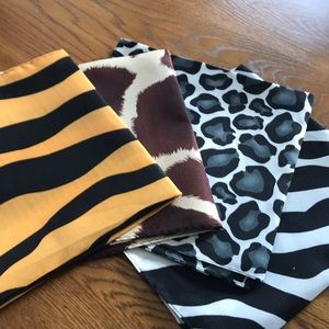 1 Dozen assorted Safari Animal Print Bandannas